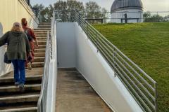 Entrance and stairs leading to the observatory dome.