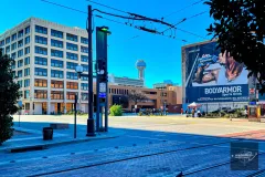 Dealey Plaza in Dallas Texas historic site of the JFK assassination
