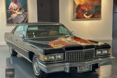 Classic Cadillac art car displayed in Houston Art Car Museum Texas