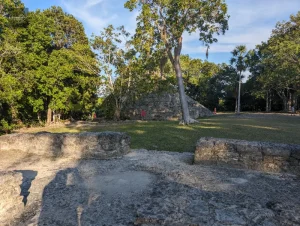 Starożytne budowle Majów otoczone dżunglą