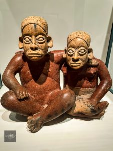 Colima ceramic seated figures from West Mexico at the Dallas Museum of Art