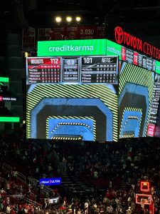 Houston Rockets NBA game at Toyota Center in Houston Texas