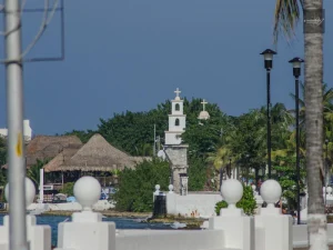 Cozumel San Miguel widok na miasto z zatoki