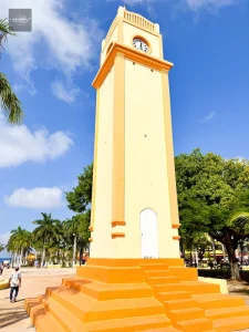 Clock tower Cozumel waterfront