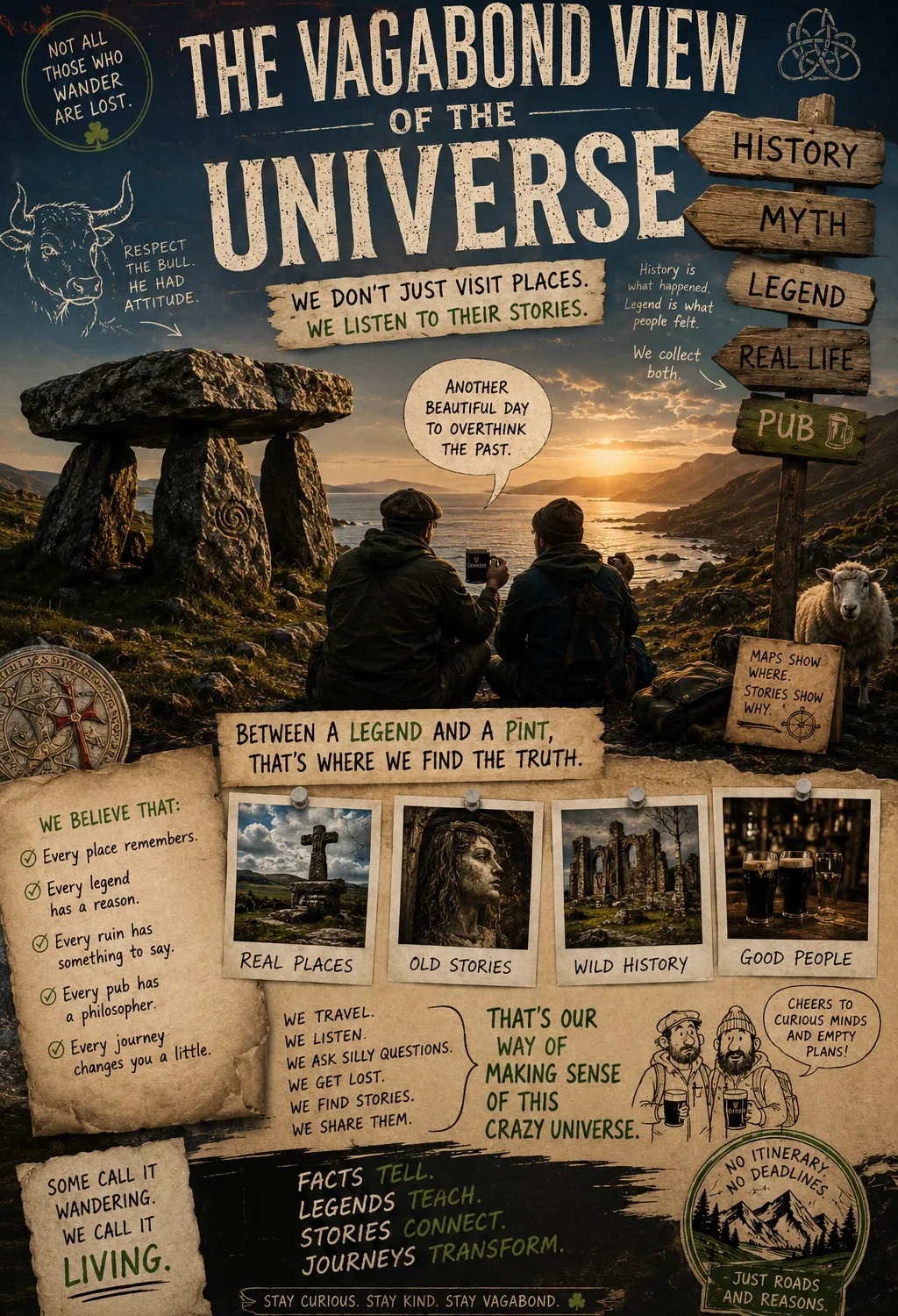 The Vagabond View of the Universe