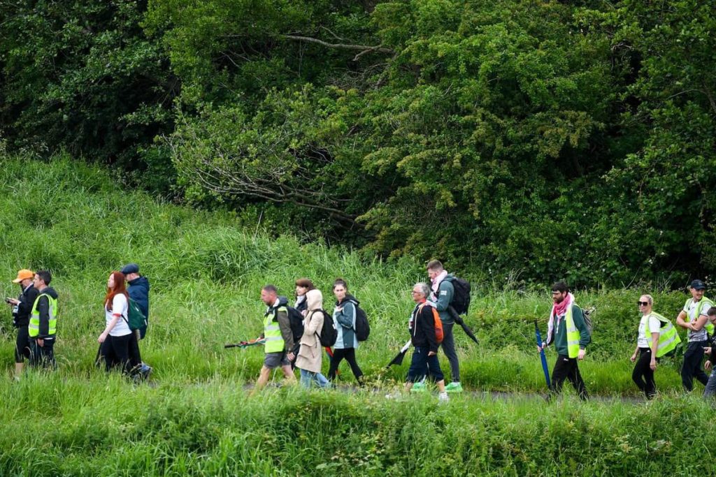 Marsz solidarności z Palestyną, który przeszedł w pobliżu Scarvy.